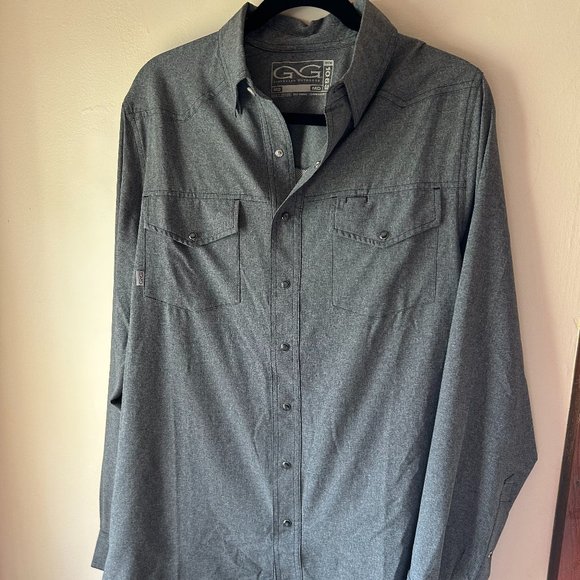 Gameguard Outdoors Long Sleeve Pearl Snap Shirt Mens Medium - Picture 1 of 5
